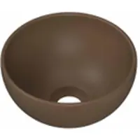 Ink Otello XS Opzet Fonteinkom Rond 24cm Keramiek - Mat Mokkabruin - 8718835167691 - Wastafels, Fonteinen, Opzetfonteinen