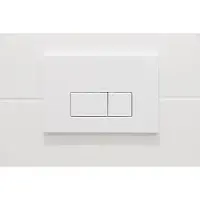 Qeramiq Push Bedieningsplaat - voor Geberit UP320 inbouwreservoir - dualflush - rechthoekige knoppen - kunststof wit glans