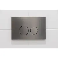Qeramiq Push Metal Bedieningsplaat - voor Geberit UP320 inbouwreservoir - dualflush - ronde knoppen - metaal gunmetal SW706198