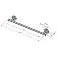 Plieger Como handdoekbeugel magnetisch 43cm chroom