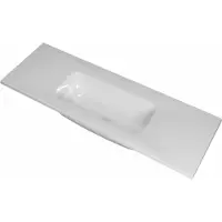 Ink Reflekt Meubelwastafel 120x40cm Polystone - Midden - Zonder Kraangat - Glans Wit - 8718835164195 - Rechthoekig - Wastafels