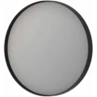 Ink SP15 Spiegel Rond In Kader 40cm - Geborsteld Metal Black - Aluminium, Glas - Rond - Spiegels, Badkamerspiegels - 8718835176006