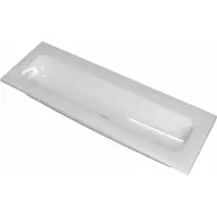 Ink Reflekt Wastafel Centraal Polystone 120x40cm - Zonder Kraangat - Glans Wit - Rechthoekig - Wastafels - Meubelwastafels - 8718835164133