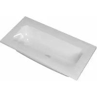 Ink Reflekt Meubelwastafel 80x40cm Polystone - Zonder Kraangat - Glans Wit - 8718835163990 - Rechthoekig - Wastafels