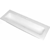 Ink Reflekt Meubelwastafel 120x40cm Polystone - Centraal - 1 Kraangat - Mat Wit - 8718835164171 - Rechthoekig - Wastafels