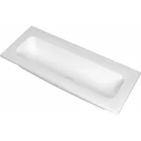 Ink Reflekt wastafel - 100x40x1.5cm polystone centraal zonder kraangat - mat wit 3407720