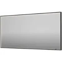 Ink SP19 Spiegel In Kader 160x80cm Directe LED Verlichting Rondom - Geborsteld Metal Black - Glas - Rechthoekig - Spiegels, Badkamerspiegels - 8718835176709