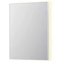 Ink SP32 Spiegel In Kader 60x80cm Indirecte LED Verlichting Rondom - Mat Wit - Glas - Rechthoekig - Spiegels, Badkamerspiegels - 8718835176853