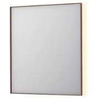 Ink SP32 Spiegel In Kader 70x80cm Indirecte LED Verlichting Rondom - Geborsteld Koper - Glas - Rechthoekig - Spiegels, Badkamerspiegels - 8718835176945