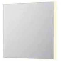 Ink SP32 Spiegel In Kader 80x80cm Indirecte LED Verlichting Rondom - Mat Wit - Glas - Vierkant - Spiegels, Badkamerspiegels - 8718835176976
