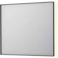 Ink SP32 Spiegel In Kader 90x80cm - Indirecte LED Verlichting Rondom - Geborsteld Metal Black - Glas - Rechthoekig - Spiegels, Badkamerspiegels - 8718835177072