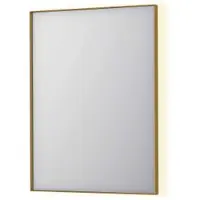 Ink SP32 Spiegel In Kader 60x80cm Indirecte LED Verlichting Rondom - Geborsteld Mat Goud - Glas - Rechthoekig - Spiegels, Badkamerspiegels - 8718835176860