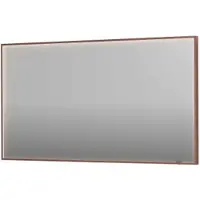 Ink SP19 Spiegel In Kader 140x80cm Directe LED Verlichting Rondom - Geborsteld Koper - Glas - Rechthoekig - Spiegels, Badkamerspiegels - 8718835176648
