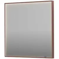 Ink SP19 Spiegel In Kader 80x80cm Directe LED Verlichting Rondom - Geborsteld Koper - Glas - Rechthoekig - Spiegels, Badkamerspiegels - 8718835176440