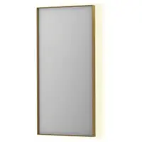 Ink SP32 Spiegel In Kader 40x80cm Indirecte LED Verlichting Rondom - Geborsteld Mat Goud - Glas - Rechthoekig - Spiegels, Badkamerspiegels - 8718835176747