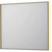 Ink SP32 Spiegel In Kader 90x80cm Indirecte LED Verlichting Rondom - Geborsteld Mat Goud - Glas - Rechthoekig - Spiegels, Badkamerspiegels - 8718835177041