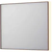 Ink SP32 Spiegel In Kader 90x80cm - Indirecte LED Verlichting Rondom - Geborsteld Koper - Glas - Rechthoekig - Spiegels, Badkamerspiegels - 8718835177065