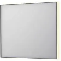 Ink SP32 Spiegel In Kader 90x80cm - Indirecte LED Verlichting Rondom - Geborsteld RVS - Glas - Rechthoekig - Spiegels, Badkamerspiegels - 8718835177058