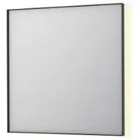 Ink SP32 Spiegel In Kader 80x80cm Indirecte LED Verlichting Rondom - Geborsteld Metal Black - Glas - Vierkant - Spiegels, Badkamerspiegels - 8718835177010