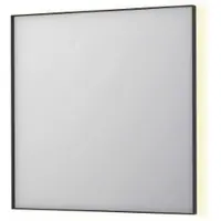Ink SP32 Spiegel In Kader 80x80cm Indirecte LED Verlichting Rondom - Mat Zwart - Glas - Vierkant - Spiegels, Badkamerspiegels - 8718835176969