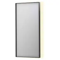 Ink SP32 Spiegel In Kader 40x80cm Indirecte LED Verlichting Rondom - Geborsteld Metal Black - Glas - Rechthoekig - Spiegels, Badkamerspiegels - 8718835176778