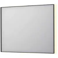 Ink SP32 Spiegel In Kader 100x80cm Indirecte LED Verlichting Rondom - Geborsteld Metal Black - Glas - Rechthoekig - Spiegels, Badkamerspiegels - 8718835177133