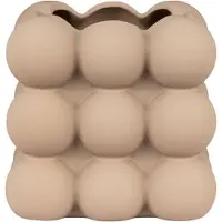 You do it Bloemenpot Gary | natuursteen bruin 13.5x13.5x13 cm bloempotten | NADUVI