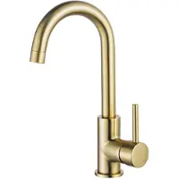 FortiFura Calvi Wastafelmengkraan - hoog - draaibare uitloop - Geborsteld messing PVD SW809349