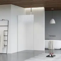 FortiFura Galeria inloopdouche - 180x200cm - ribbelglas - plafondarm - chroom SW797957/SW797904/SW804541