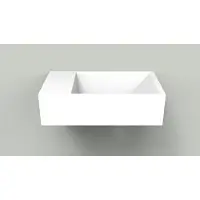 Arcqua Fontein Marble Free 40x22x12 cm Links Zonder Kraangat Mat Wit