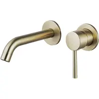 FortiFura Calvi Wastafelkraan - inbouw - met inbouwdeel - messing geborsteld PVD SW720228