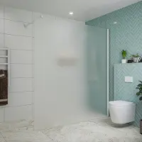 FortiFura Galeria inloopdouche - 180x200cm - mat glas - wandarm - mat wit SW797933/SW797906