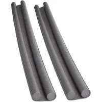 Fx Tools Tochtstrip - 2x - tochtwering - grijs - foam - 93 x 3 cm - deur tochtstopper - Tochtstrippen