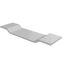 Boss & Wessing Badbrug Arcqua Solid Surface 75x20 cm Mat Wit