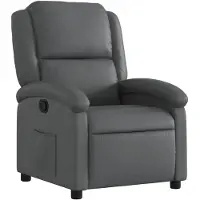 vidaXL Fauteuil verstelbaar kunstleer grijs