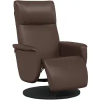 vidaXL Fauteuil verstelbaar met voetensteun kunstleer bruin