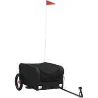 vidaXL Fietsaanhanger, zwart, 30 kg, staal