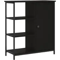 vidaXL Dressoir 70x30x80 cm bewerkt hout zwart