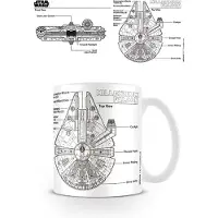 Star Wars - Disney Kop - Millennium Falcon Sketch - voor Geen - wit | Maat Standard