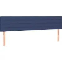vidaXL Hoofdborden 180x5x78/88 cm stof blauw