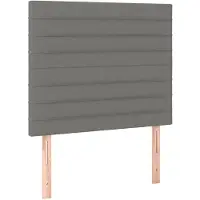 vidaXL Hoofdbord donkergrijs 100x5x118/128 cm Stof