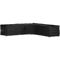 vidaXL Tuinmeubelhoezen met 20 oogjes L-vormig 300x300x70 cm