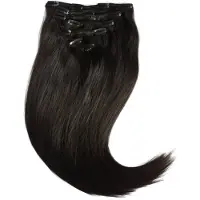 Rapunzel of sweden Classic Clip-ins Straight / Medium Volume / 7 pieces 1.2 Black Brown 60 cm Hair extensions 120 g