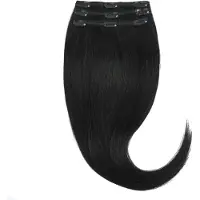 Rapunzel of sweden Classic Clip-ins Straight / Light Volume / 3 pieces 1.0 Black 50 cm Hair extensions 57 g