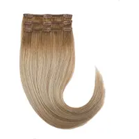 Rapunzel of sweden Classic Clip-ins Straight / Light Volume / 3 pieces Champagne Blonde Balayage B5.3/8.0 50 cm Hair extensions 57 g