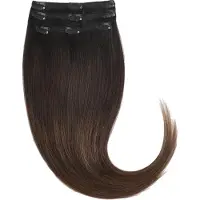 Rapunzel of sweden Classic Clip-ins Straight / Light Volume / 3 pieces Deep Brown ColorMelt C1.2/5.0 50 cm Hair extensions 57 g