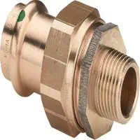 Viega Sanpress 3 delige koppeling SC buitendraad 28x3/4 brons 365110