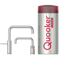 Quooker COMBI+ Nordic Square Twintaps RVS inbouw kokend water kraan rvs (roestvrijstaal) zuinig energieklasse A | .
