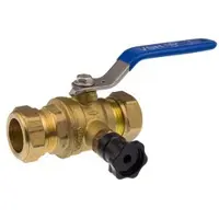 Vsh kogelstopkraan met aftap 2 x knel 15mm 0504702