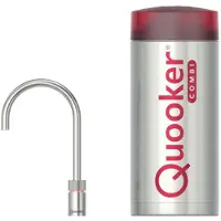 Quooker COMBI+ Nordic Round RVS inbouw kokend water kraan rvs (roestvrijstaal) zuinig energieklasse A | .